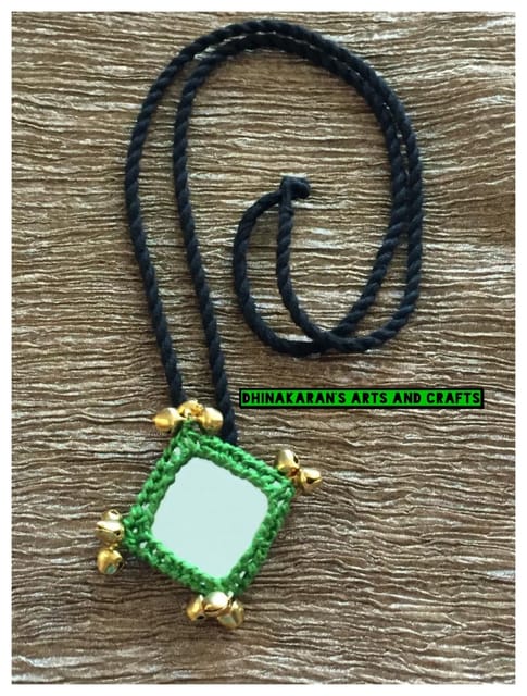 GREEN Big Mirror Neckpiece