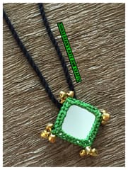 GREEN Big Mirror Neckpiece