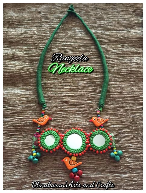 Rangeela Mirror Necklace-(3)