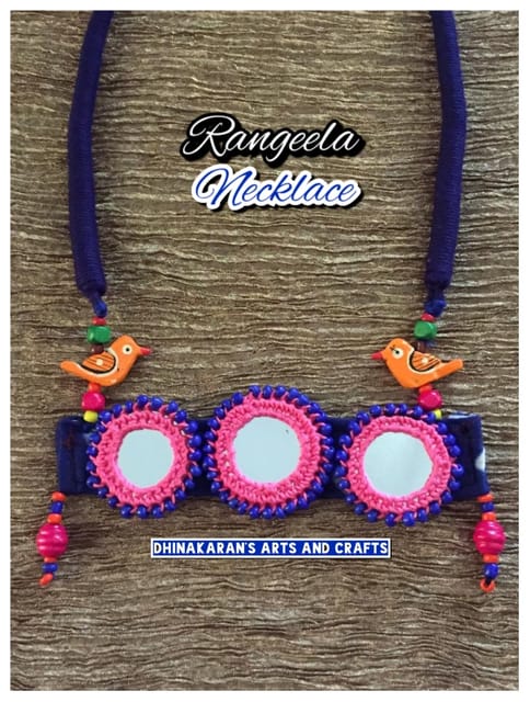 Rangeela Mirror Necklace-(5)