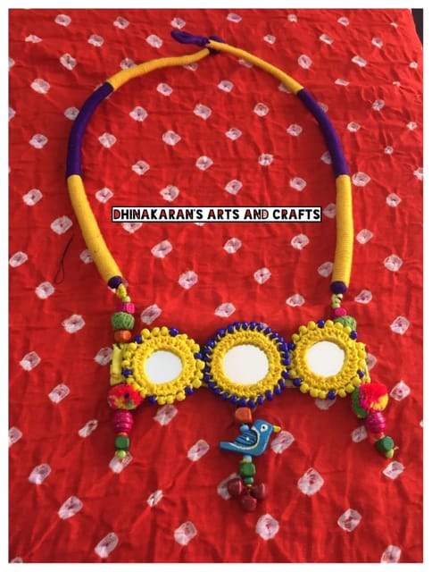 Rangeela Mirror Necklace-(10)