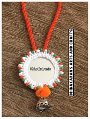 Tiranga Big Mirror Neckpiece