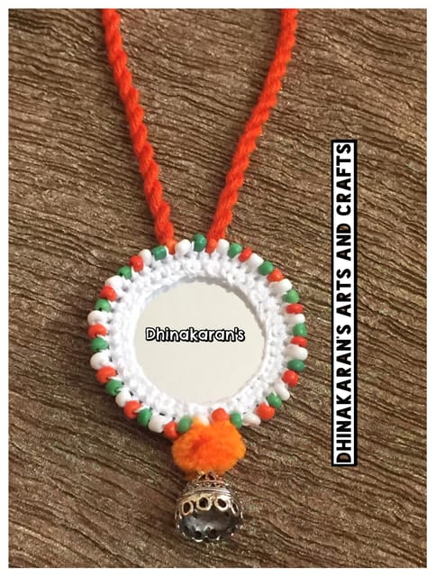 Tiranga Big Mirror Neckpiece