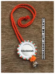 Tiranga Big Mirror Neckpiece