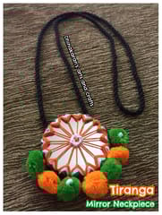 Tiranga Big Mirror Neckpiece