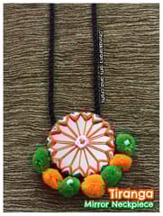 Tiranga Big Mirror Neckpiece