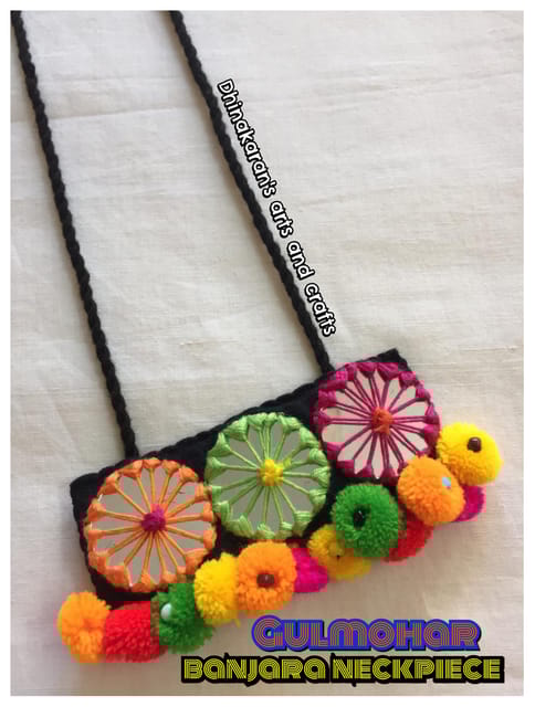 Gulmohar Banjara Kutchwork Neckpiece