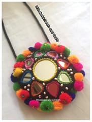 Rangoli Laddoo Banjara Kutchwork Neckpiece