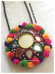 Rangoli Laddoo Banjara Kutchwork Neckpiece