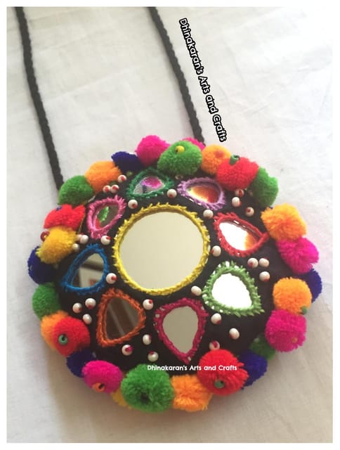 Rangoli Laddoo Banjara Kutchwork Neckpiece