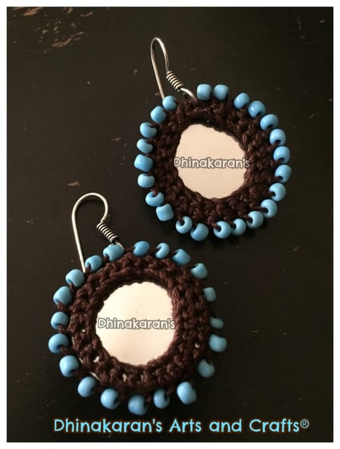 Simple Round Kutchwork Earrings