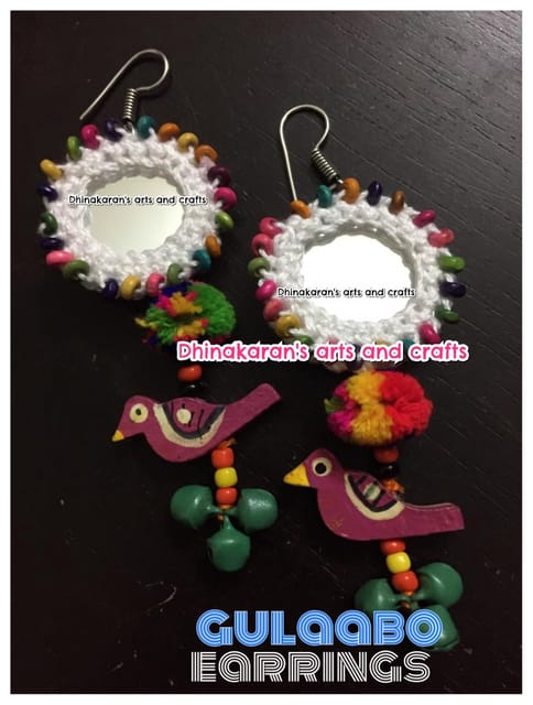 Gulaabo Mirror Earrings-(2)