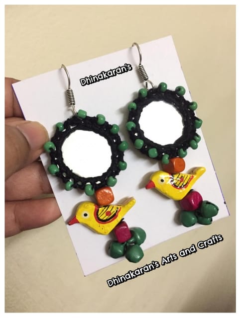 Gulaabo Mirror Earrings-(4)