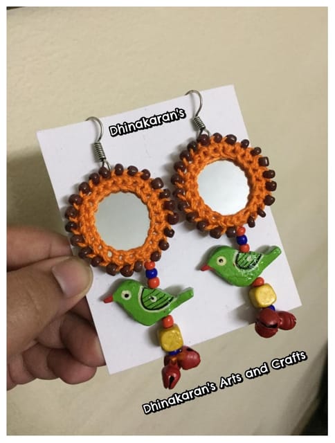 Gulaabo Mirror Earrings-(5)