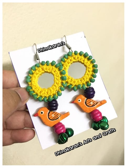 Gulaabo Mirror Earrings-(7)