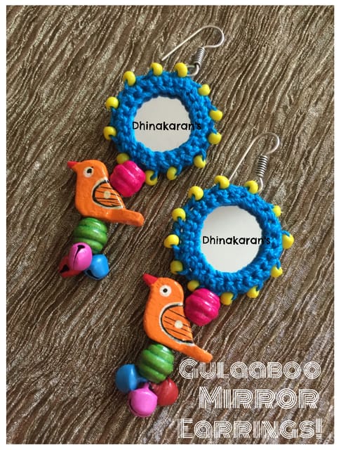 Gulaabo Mirror Earrings-(8)