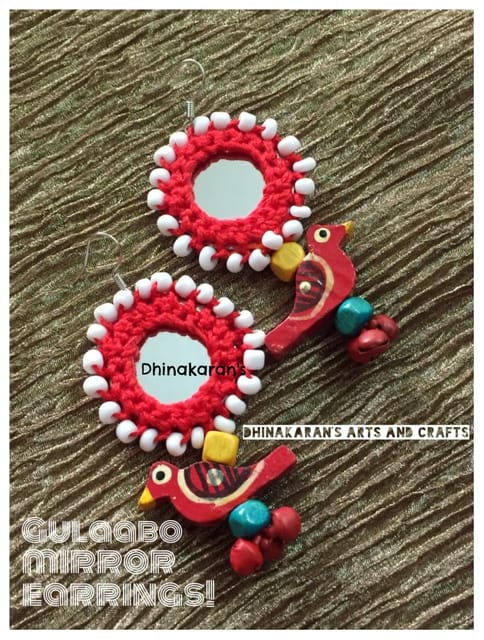 Gulaabo Mirror Earrings-(10)
