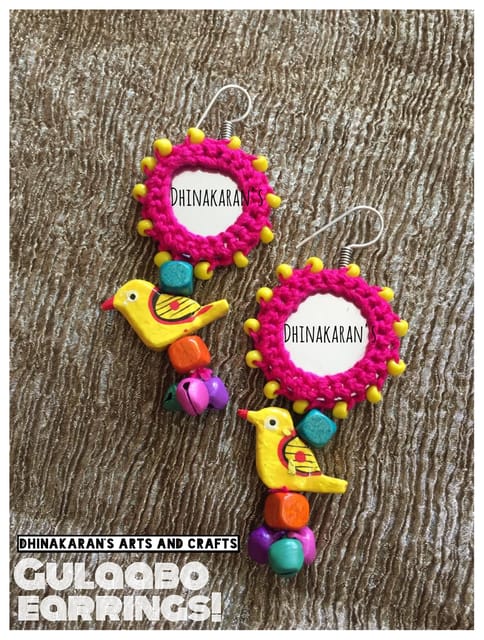 Gulaabo Mirror Earrings-(15)