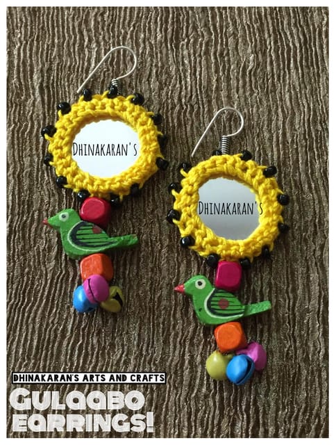 Gulaabo Mirror Earrings-(16)