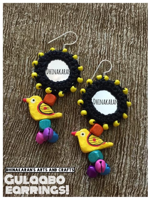 Gulaabo Mirror Earrings-(18)