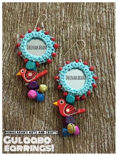 Gulaabo Mirror Earrings-(21)