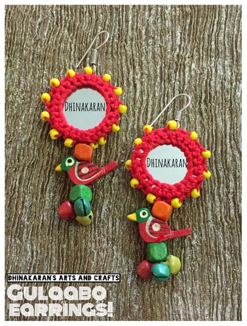 Gulaabo Mirror Earrings-(24)