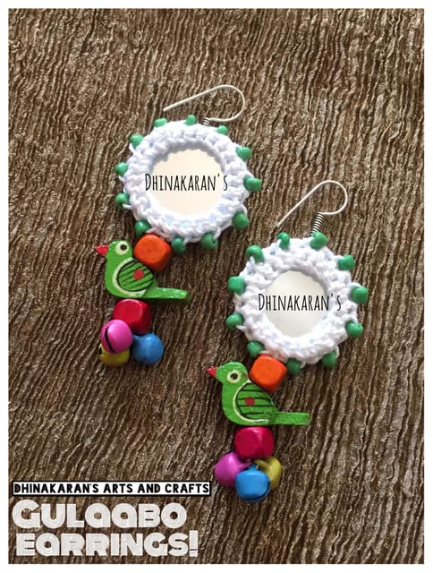 Gulaabo Mirror Earrings-(25)