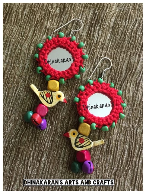 Gulaabo Mirror Earrings-(32)