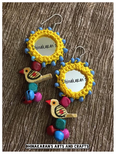 Gulaabo Mirror Earrings-(33)