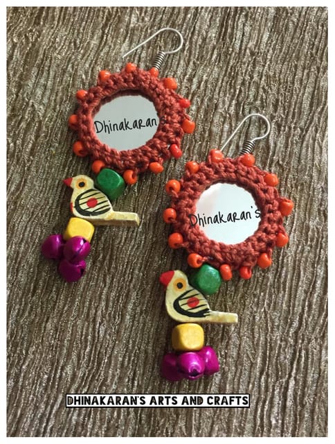 Gulaabo Mirror Earrings-(34)