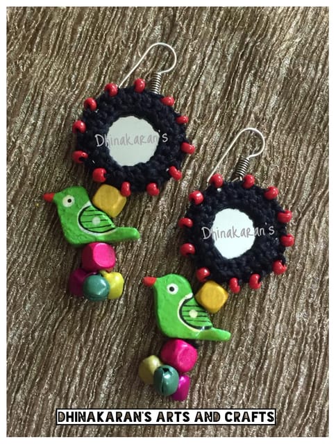 Gulaabo Mirror Earrings-(37)
