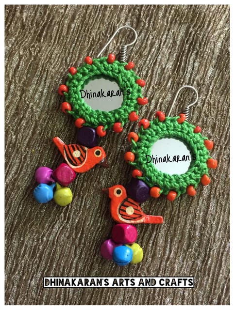 Gulaabo Mirror Earrings-(38)