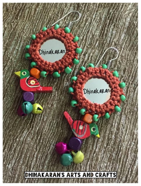Gulaabo Mirror Earrings-(39)