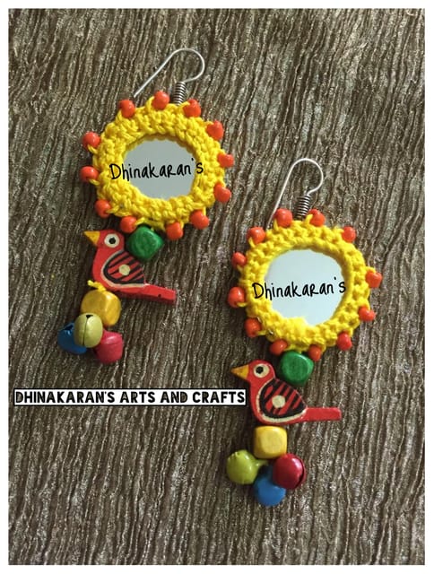 Gulaabo Mirror Earrings-(40)
