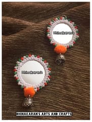 Tiranga Big Mirror Jhumkis