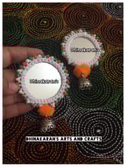 Tiranga Big Mirror Jhumkis