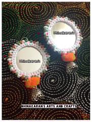 Tiranga Big Mirror Jhumkis