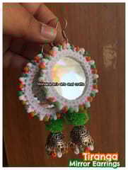 Tiranga Big Mirror Jhumkis