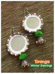 Tiranga Big Mirror Jhumkis