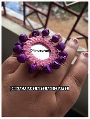 Ghungroo Mirror Fingerring-PINK
