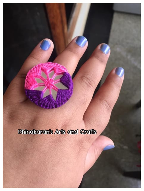 Gulmohar Mirror Fingerring-(3)