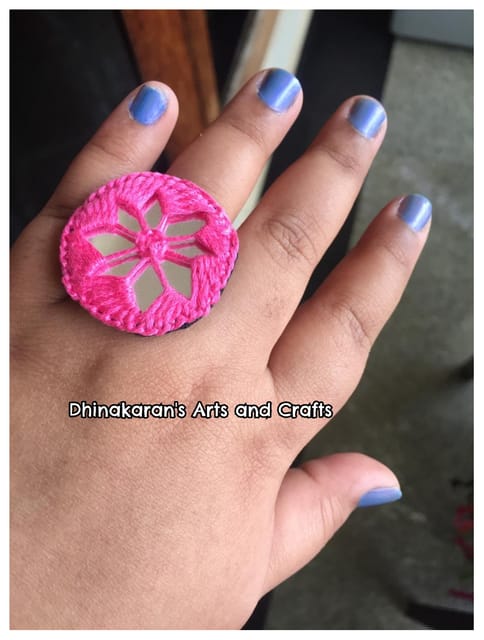 Gulmohar Mirror Fingerring-(7)