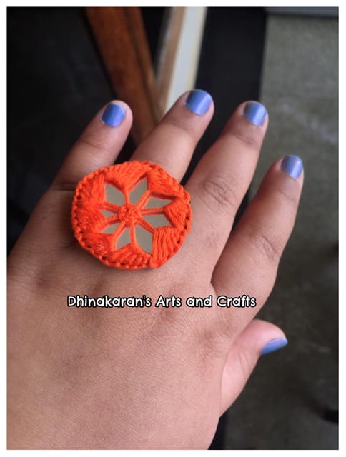 Gulmohar Mirror Fingerring-(10)