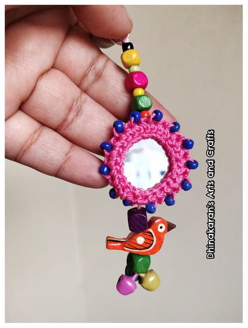Gulaabo Mirror Bagcharm-(2)