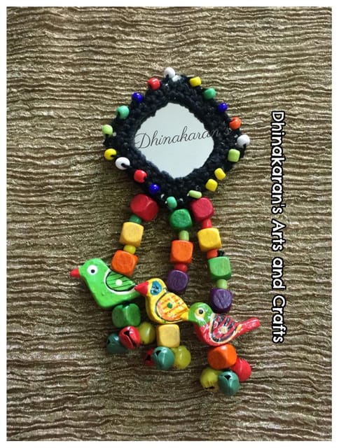 Patang Big Mirror Tassel-(24)