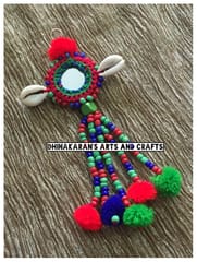 Boho Banjara Kutchwork Mirror Tassel