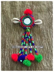 Boho Banjara Kutchwork Mirror Tassel