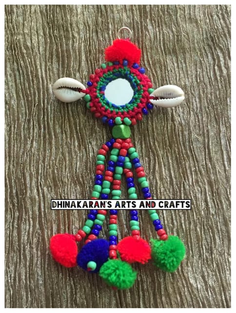 Boho Banjara Kutchwork Mirror Tassel