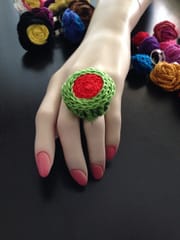 Watermelon Crochet Finger Ring