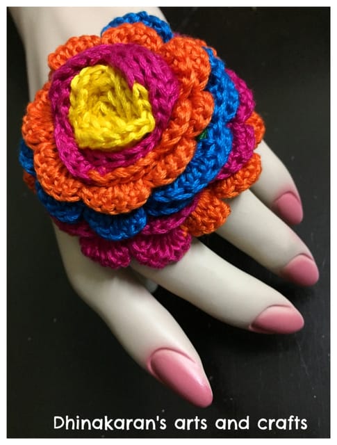 Multicolour Crochet Finger Ring